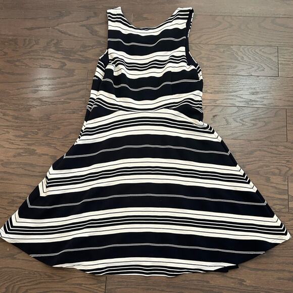 Anthropologie Maeve Riley Striped Knit Dress - Black with White - Size 16 - Picture 8 of 11